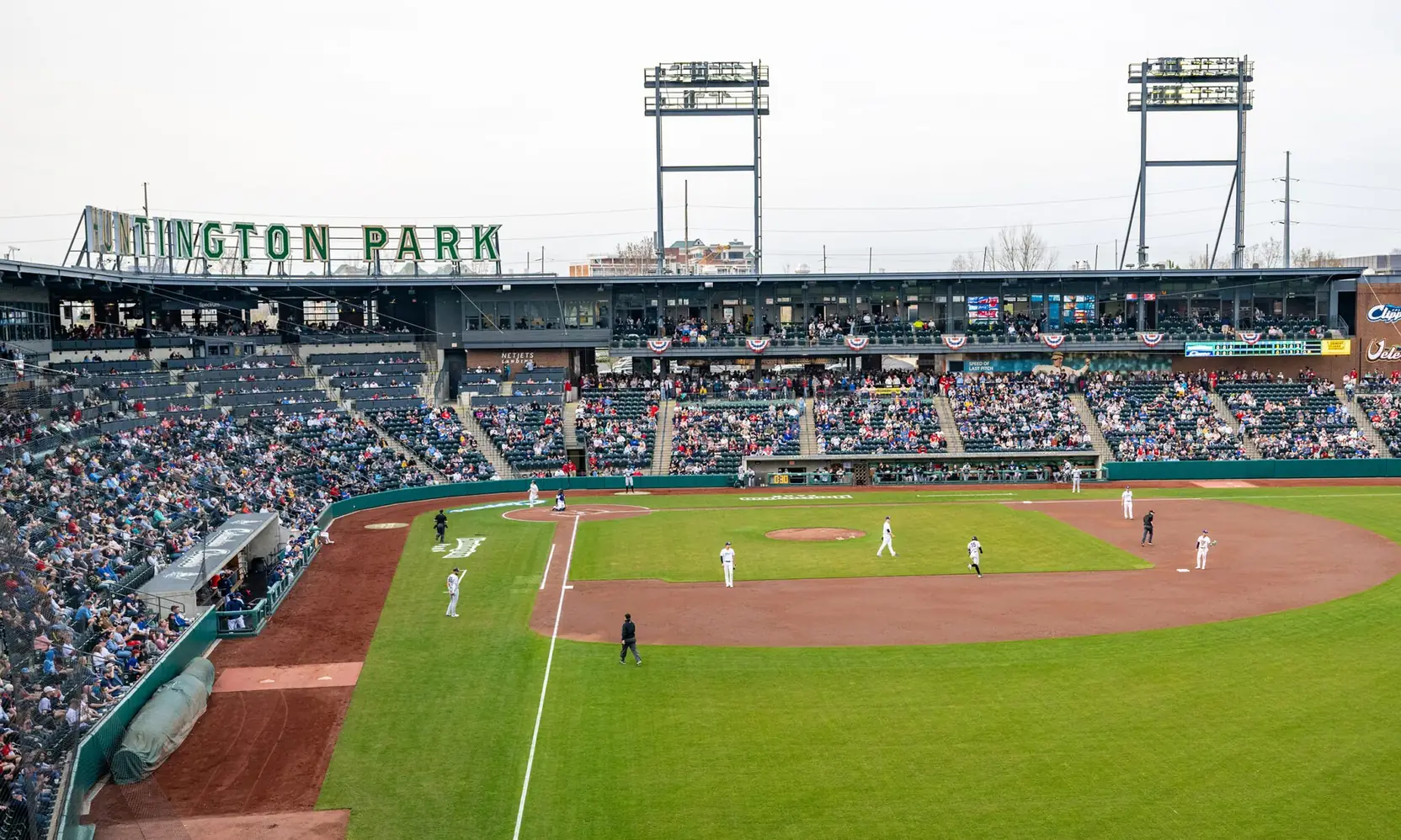 A full Huntington Park during a Columbus Clippers game