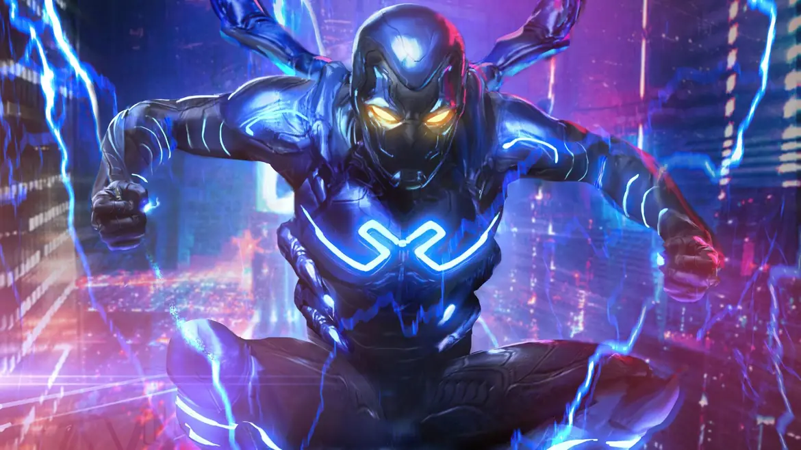 Blue Beetle in motion