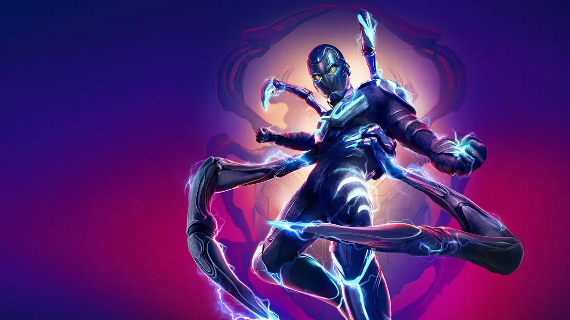 Blue Beetle suit unfolding
