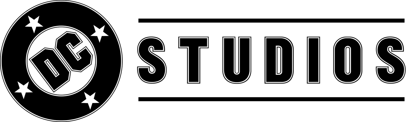 DC Studios logo featuring the classic DC bullet logo on the left and the word "STUDIOS" in bold, capitalized letters on the…