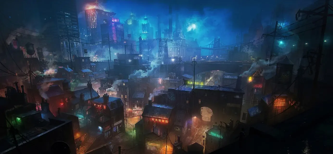 Gotham City at night