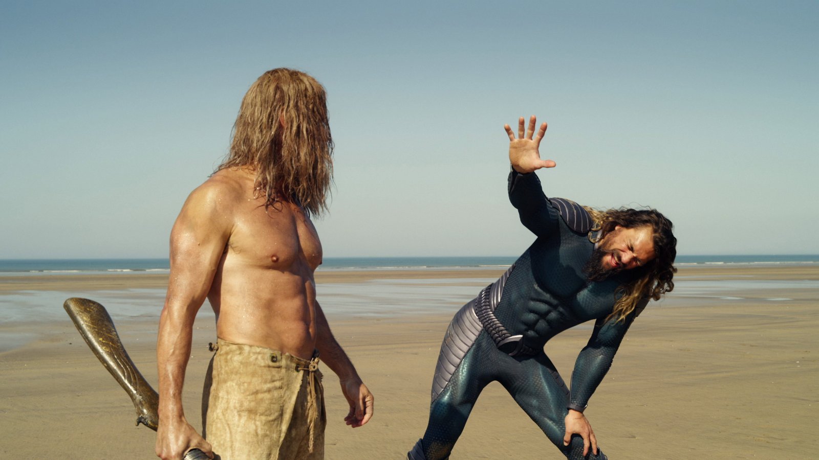 Arthur and Orm on the beach from Aquaman & the Lost Kingdom