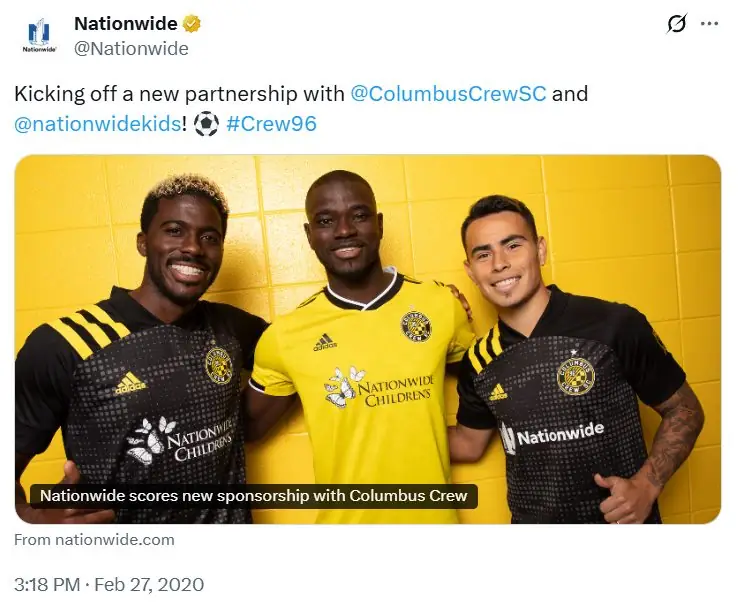 Nationwide partnership post