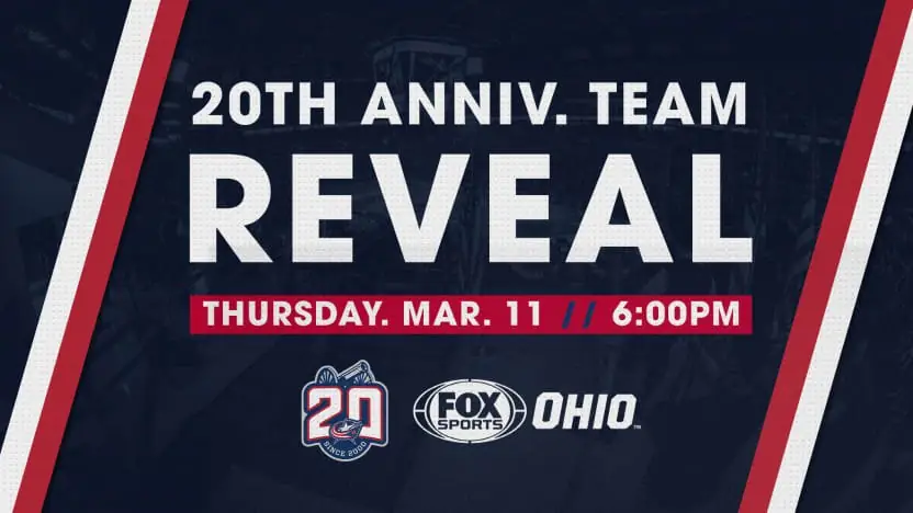 The 20th anniversary team reveal graphic