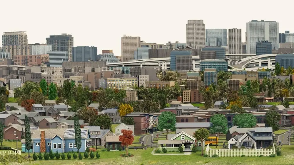 The Peytonville model skyline