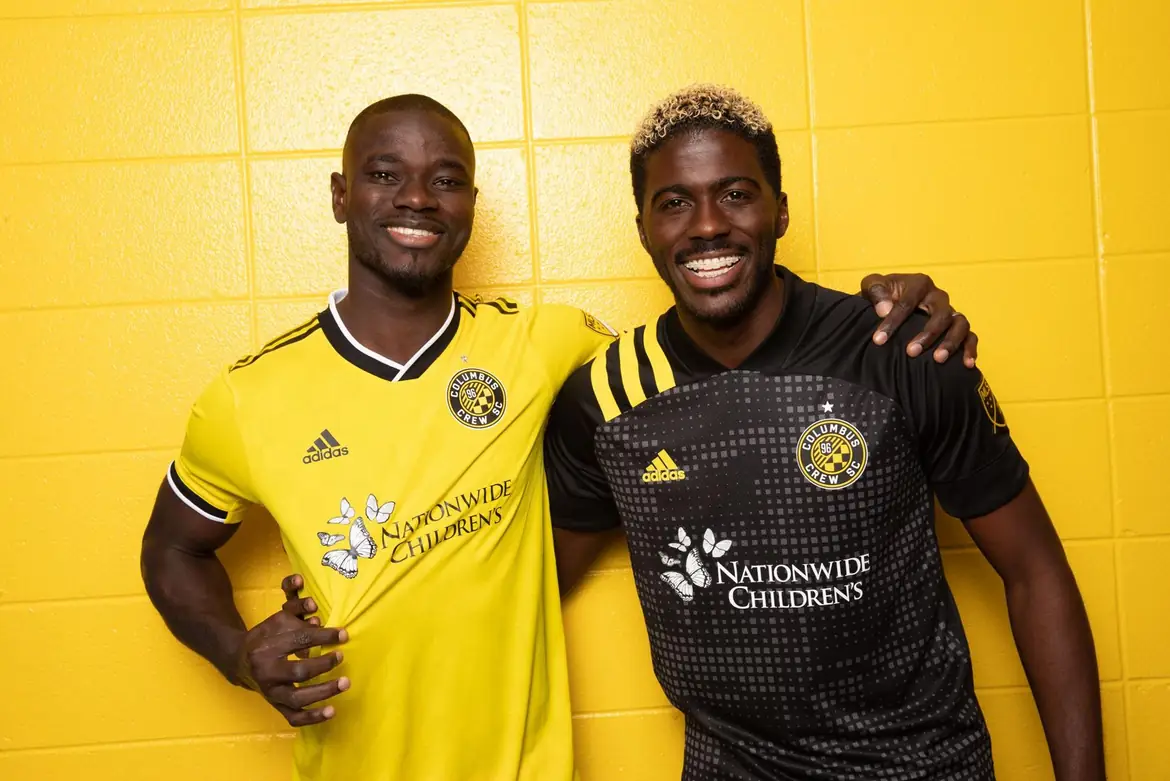 Two Crew players in the 2020 kits